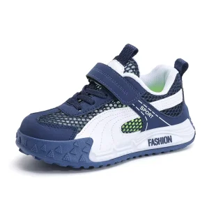 Summer Kids Breathable Mesh Sport Shoes Fashion Low Top Comfortable Velcro Girls Boys Shoes Durable TPR Sole Children Shoes