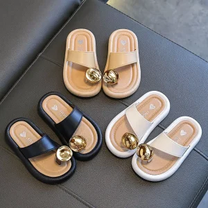Summer Kids Children Shoes Sweet Flat Slippers for Girls