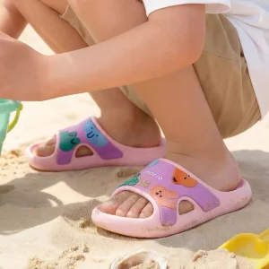 Summer Kids Sandals Hole Children’s Shoes Slippers Soft Anti Skid Cartoon DIY Design Hole Baby Shoes Sandy Beach for Boys Girls
