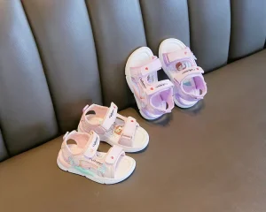 Summer Kids Sandals for Girls Cave Shoes Leisure Beach Shoes Cartoon Little Girl Princess Soft Soled Baby Shoes