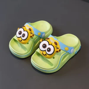 Summer Kids Slippers Indoor Soft Sole Non Slip Boys Girls Sandals with Cute Cartoon Design Poop Feeling for Children Babies