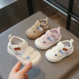 Summer Kids Soft Sole Toddler Sandals Closed Toe Anti-Slip Breathable Casual Shoes