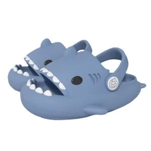 Summer Little Kids Lightweight Boys EVA Foam Causal Soft Shark Sandal With Back Strap For Toddlers