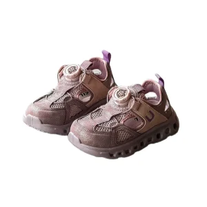 Summer New Children’s Rotating Buckle Sports Sandals EVA Outsole Ankle Non Slip Wear Resistant Hollow Shoes