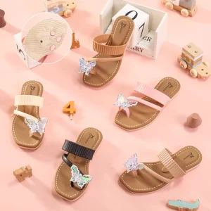 Summer New Children’s Slippers Pretty Kids Slides Shoes Bow Casual Shoes Soft Sole Children’s Shoes for Girls