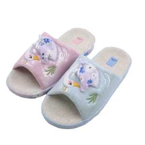 Summer New Design Children’s Cotton TPR Cartoon Anti Slip Lightweight Warm Indoor Outdoor Slippers for Girls