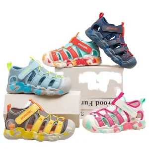 Summer New Design Wading Shoes Anti Collision Soft Bottom Beach Sandals for Girls and Boys with Rubber Insole
