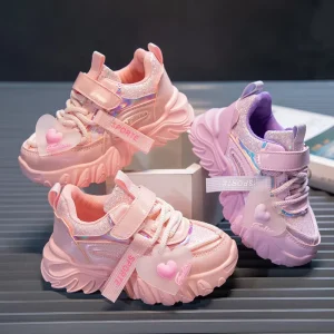 Summer New Korean Casual Torre Sneakers for Girls Unisex Children’s Running Shoes with Joker Soft Bottom and PU Insole