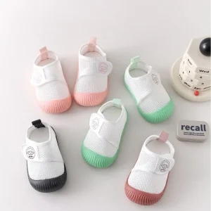 Summer New Korean Style Printed Mesh Unisex Toddler Sandals Breathable Soft Non slip For Spring And Autumn