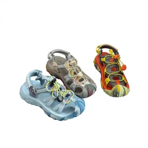 Summer New Style Children’s Camouflage Closed Toe Velcro Closure Ankle Sandals Boys Girls Toe Protecting Soft Soled Shoes