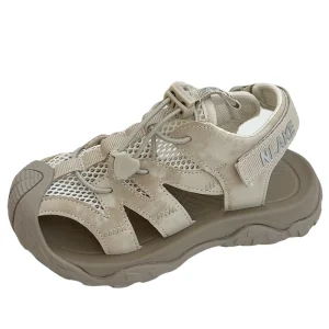 Summer New Style Children’s Mesh Closed Toe Velcro Closure Hollow out Sandals Boys’ Soft Soled Sports Casual Girls’ Shoes