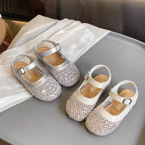 Summer New Woven Sandals Stylish Soft Soled Toe Shoes Fashion Casual Girls’ Trendy Shoes