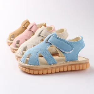 Baby’s First Sandals Summer Children’s Shoes Toddler Shoes Soft Soled Breathable Non Slip Hook Loop Closure 02 Years Old