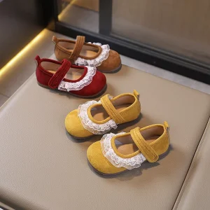 Summer Newest Children Leather Shoes Lace Sweet Princess Girls Dress Shoes