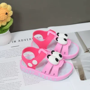 Summer Outdoor Cartoon Toe Buckle Strap Shoes Comfortable Soft PVC Bottom Non Slip Sandals Kids Baby Toddler Men Breathable YX