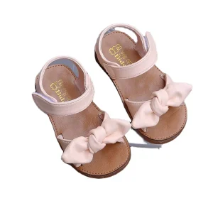 Summer Princess Style Kids Casual Shoes Fashionable Bow Design Girls Sandals