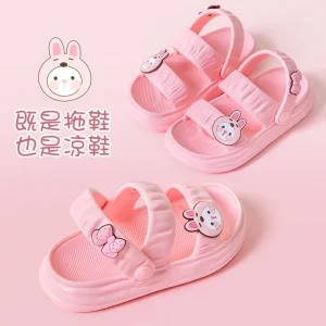 Summer Rainbow Kids Sweet Princess Soft Sole Shoes Women Cute Vintage Outdoor Sandals for Girl