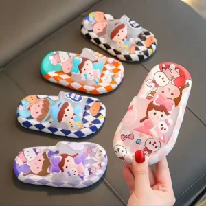 Summer Sandals Kids Mules Baby Boys Girls Cartoon Baby Sandals Flat Heels Solid Cartoon Slippers Children’s Garden Sandals Shoes