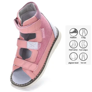 Summer Sandals for Girls Children Toddler Kids Orthopedic Shoes Arch Support Waterproof Anti Slippery Features Mesh