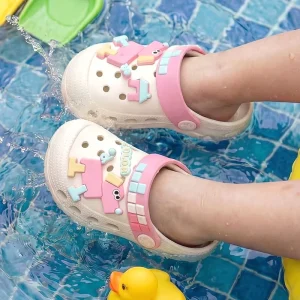 Summer Slippers Children Garden Shoes Cute EVA Cartoon Beach Sandals Babies High Quality Soft Kids Outdoor Slippers Flip Shoes