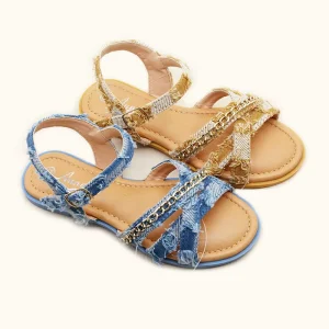 Summer Soft Soled Girls Strappy Sandals Open-toe Flat Casual Shoes