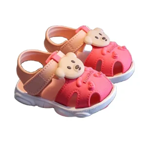 Summer Super Soft Baby Sandals Breathable 1 to 3 Years Old Non Slip Walking Shoes Soft Sole Cute Bear Kids Toddler Sandals Shoes