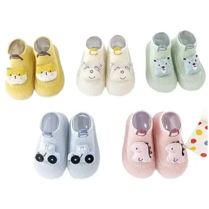 Summer Thin Breathable Crew Dress Non Slip Soft Soled Infants Toddler Shoes Socks Cartoon Baby Shoes Thin Baby Socks