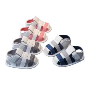 Summer Toddler Anti-Slip Crib Shoes Moccasins Shoes Casual Cotton Bottom Sandal Baby Boy Girl Sandals 0-1 Years Old