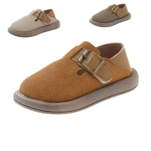 Summer Unisex Flats Casual Suede Leather Slip Shoes for Girls and Boys Soft Sole Winter Party Wear