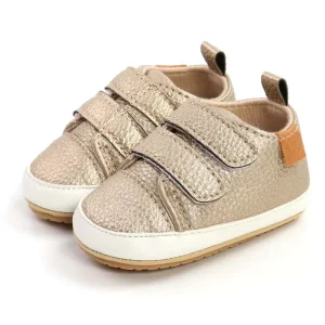 Summer Velcro Toddler Shoes for 0-1 Year Old Baby Girls Spring and Autumn Baby Walking Shoes with Rubber Insole