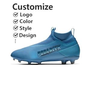 Supplier Customize Shock Absorption Breathable Lightweight Training Turf Men’s Soccer Shoes