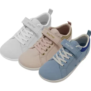 Supplier Kids Shoes Breathable Canvas Hook and Loop Easy on Off School Play Free Toes Natural Growth Children Barefoot Shoes