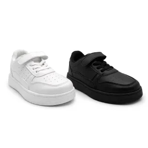 Support OEM ODM Black School Shoes Breathable Anti-Odor Four Seasons Kids Casual Sneakers for Boys and Girls 5 to 10 Years