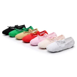 TJ423 Pink Custom Ballet Shoes for Adults and Kids Professional Canvas Dance Shoes Made From Leather