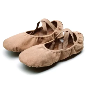TJ753 OEM Caramel Light pink Women Mixed Gender Children Zapatilla Ballet Shoes for Kids