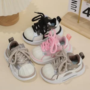 TPY0 Girl’s Sports Princess Sneaker Leather Slip On Autumn Winter Spring Casual Sports Shoes