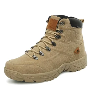 Tactical Boots Breathable Boots Work Outdoor Hiking Boots, High Top Boots for Men All Season Waterproof Boot