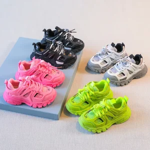 Teenager Children Outdoor Casual Sport Shoes Running Retro Style Kids Chunky Sneaker for Boys Girls Tennis Sneaker