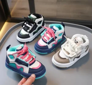 Teenagers Boy High Quality Sport Shoes Children Girl Mixed Color Kids Unisex Shoes Basketball Sneaker Student for 4 Seasons