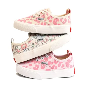 Teenagers Floral Graffiti Leopard Tennis Sneaker Kids Girls Retro Style Canvas Loafers Children Casual Shoes
