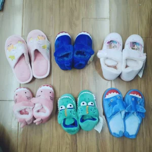 Thick Winter Shoes Kids Girls Boys Fleece Breathable Girls Cartoon Slippers