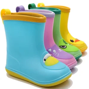 Toddler Baby Boy Girl PVC Plastic Rain Boots for Kids Cute Animals