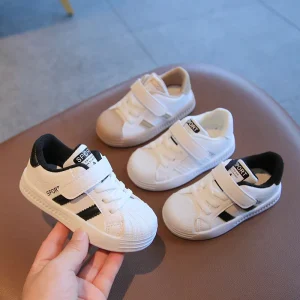 Toddler Baby Boys and Girls Footwear White Children’s Sport Trainers Kids Casual Sneakers Shoes