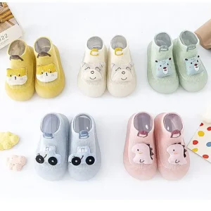 Toddler Boy Girl Crew Indoor Walking Shoes Baby Sock Shoes Slipper Outdoor Sneakers House Shoe Booties