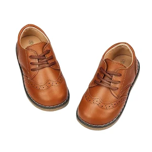 Toddler Boys Girls Little Kid Oxford Shoes Wedding Church Dress Shoes Patent Leather Lace up School Uniform Loafer Flats
