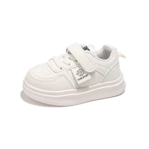 Toddler Boys Girls White Skate Shoes Spring Autumn Casual Sneakers for Little Kids Breathable Anti-Slip Lightweight Walking Shoe
