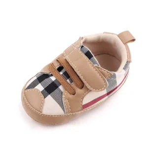 Toddler Infant Unisex Lace up Casual Girls Cotton Pre Walker Baby Walking Soft Soled Boys Shoes