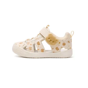 Toddler Kids Closed-Toe Sandals Breathable Mesh EVA Non-slip Cute Bear Adjustable Velcro Casual Sneakers