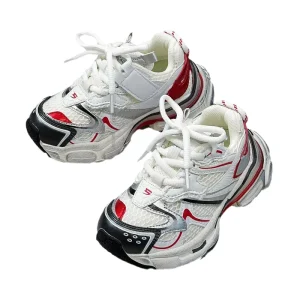 Toddler Kids Fashion Hook & Loop Tennis Sneaker Boys Girls Casual Running Shoe Spring Summer Children Mesh Sports Chunky Shoes