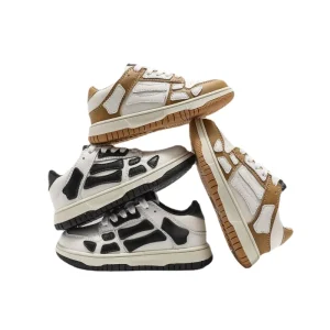 Toddler Kids High Quality Shoes Boys Girls Fashion Mixed Color Casual Thick soled Genuine Leather Unisex Sneakers